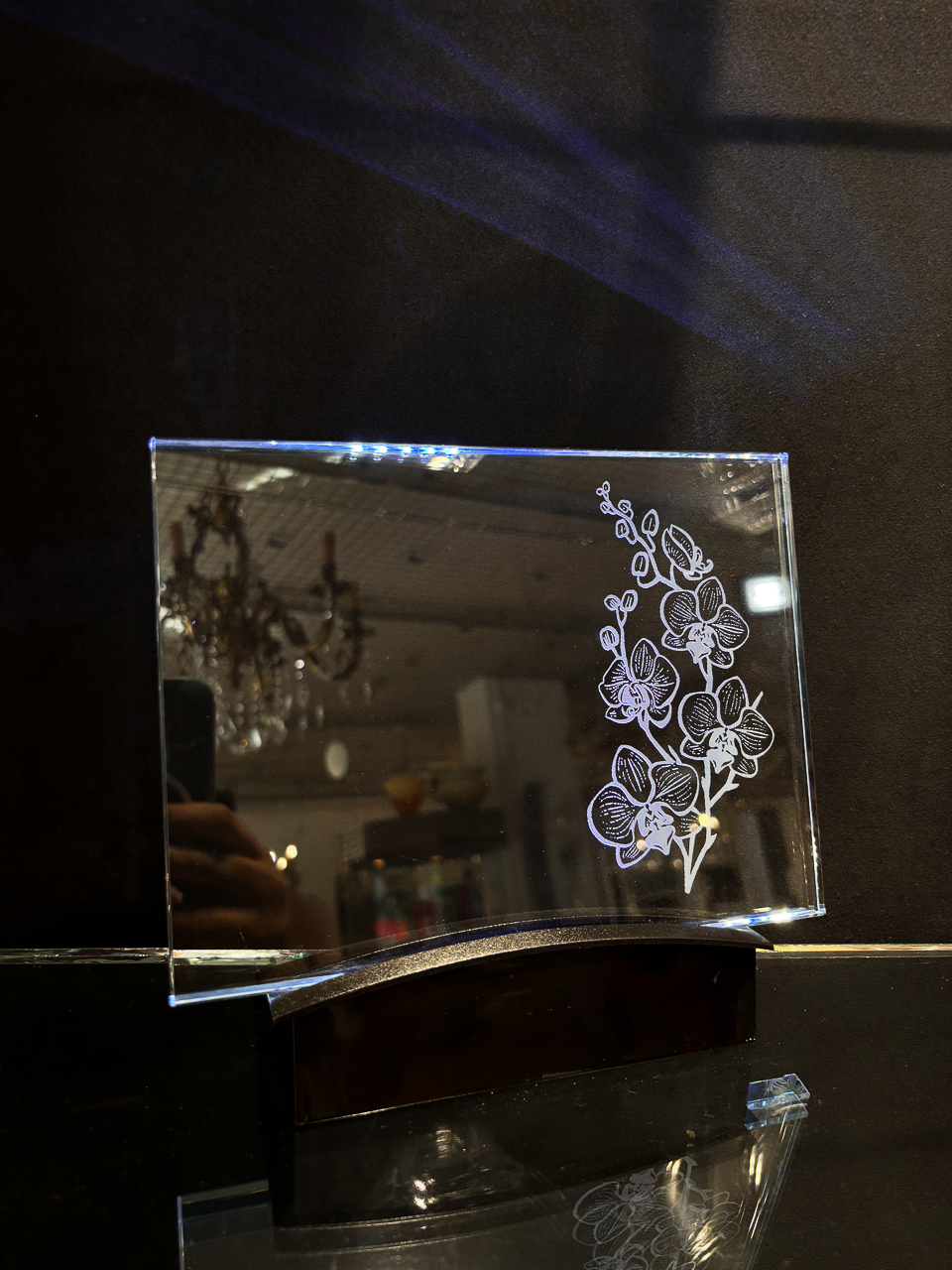 Plaque Lumineuse Mariage - Orchidée